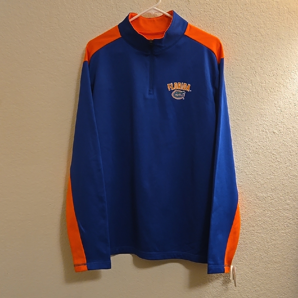 NCAA Florida Gators 1/4-zip Sweatshirt - Blue/Orange - Large